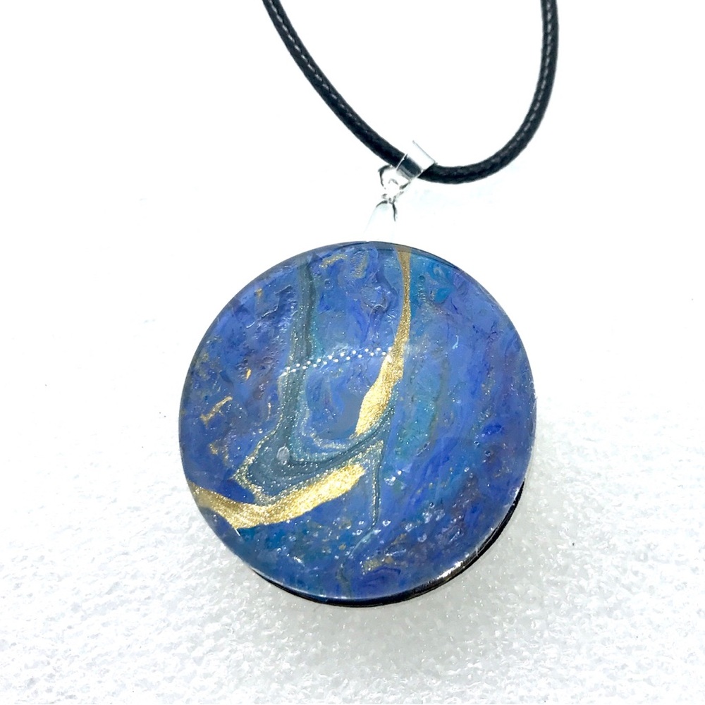 Statement Snap pendant with handmade 30mm snap SJ30 simple round StyleDot